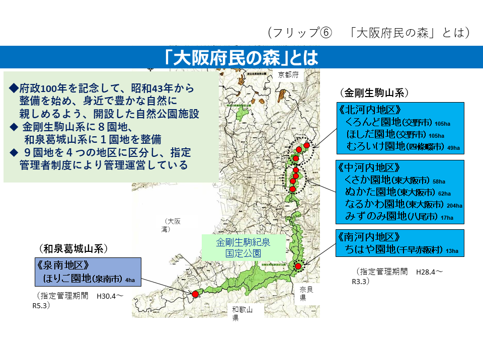 フリップ6「大阪府民の森」とは