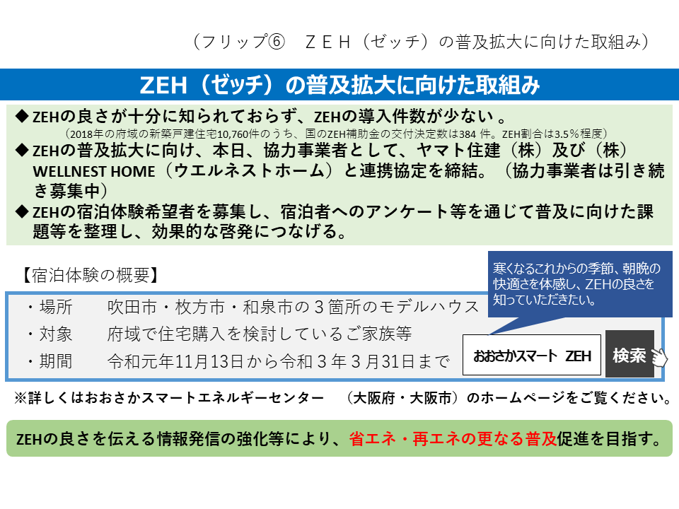 フリップ6　ZEH（ゼッチ）の普及拡大に向けた取組みについて