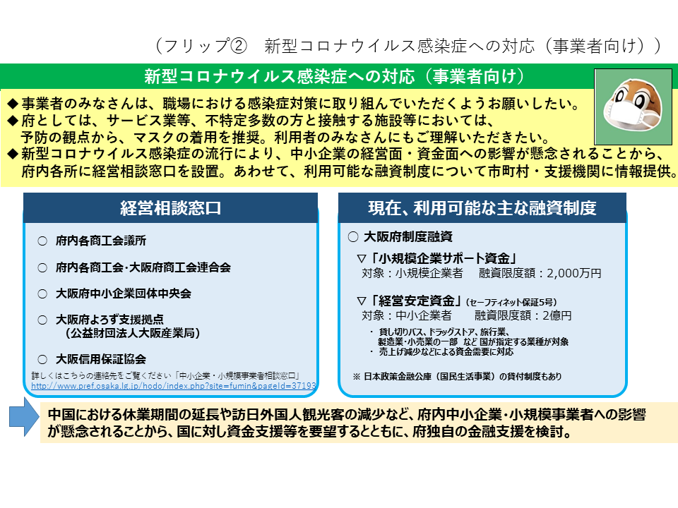 フリップ2　新型コロナウイルス感染症への対応（事業者向け）について