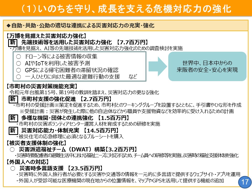 フリップ17　自助・共助・公助の適切な連携による災害対応力の充実・強化について