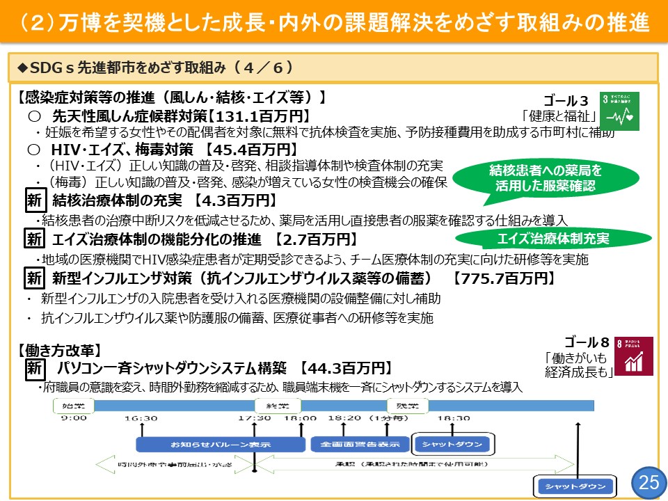 フリップ25　風しん・結核・エイズ等の感染症対策について