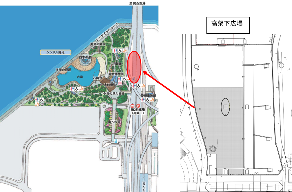 リンクススクエアの位置図