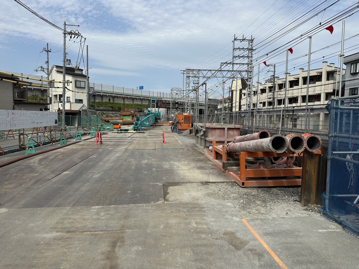 国道1号線橋梁基礎施工状況