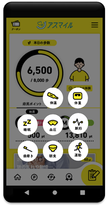 健康記録の選択