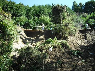 千早赤阪村急傾斜地被害状況写真