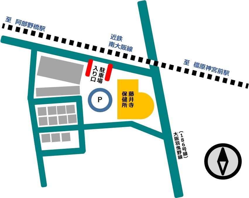 駐車場入り口案内地図