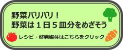 野菜バリバリ！レシピ・啓発媒体は「野菜バリバリ！野菜は1日5皿分（350g）をめざそう」ページをご覧ください。