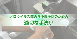 動画　ノロウイルス等の食中毒予防のための適切な手洗い