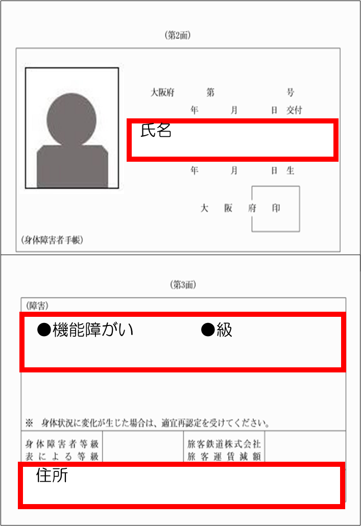 障がい者手帳例2
