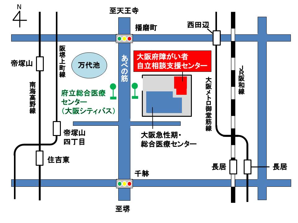 センターまでの地図