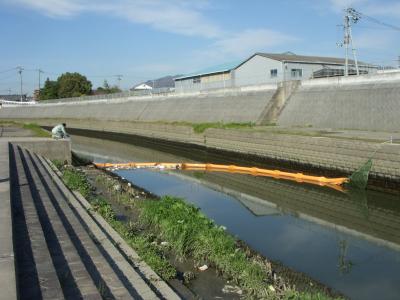 ネット設置の様子