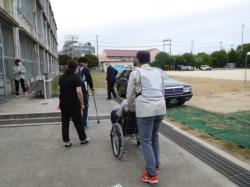 福祉避難所への移送の様子