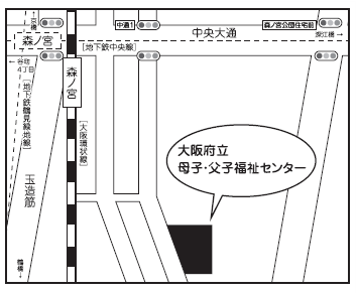 府立母子・父子福祉センター周辺地図です