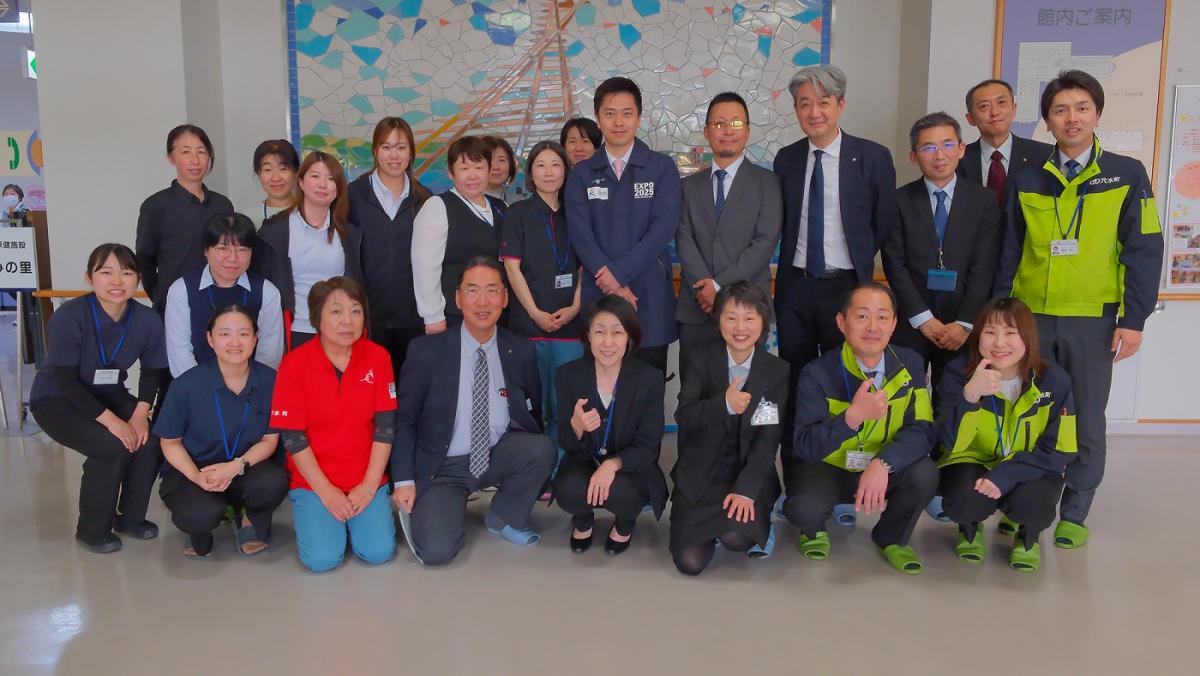 職員激励の様子