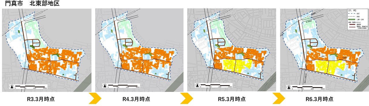 門真市北東部地区の変遷