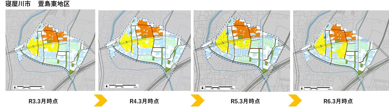 寝屋川市萱島東地区の変遷