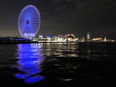 天保山渡船から眺める天保山大観覧車の写真