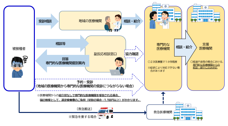 専門医療体制のフロー図