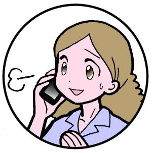 災害時の安否確認のイラスト