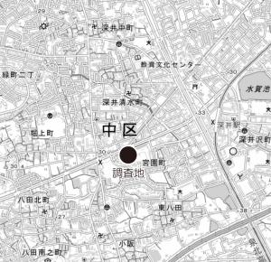 調査地の位置を示した地図