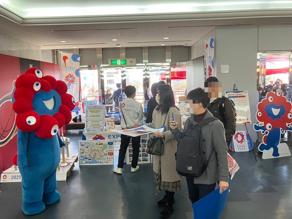 大阪エヴェッサ「いくぞ万博！OSAKASOULやったるデー」大阪・関西万博開催前記念マッチのブース