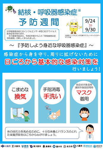 令和6年度「結核・呼吸器感染症予防週間」啓発チラシ裏