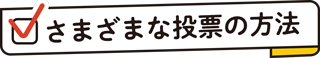さまざまな投票の方法