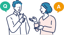 質問者と回答者のイラスト